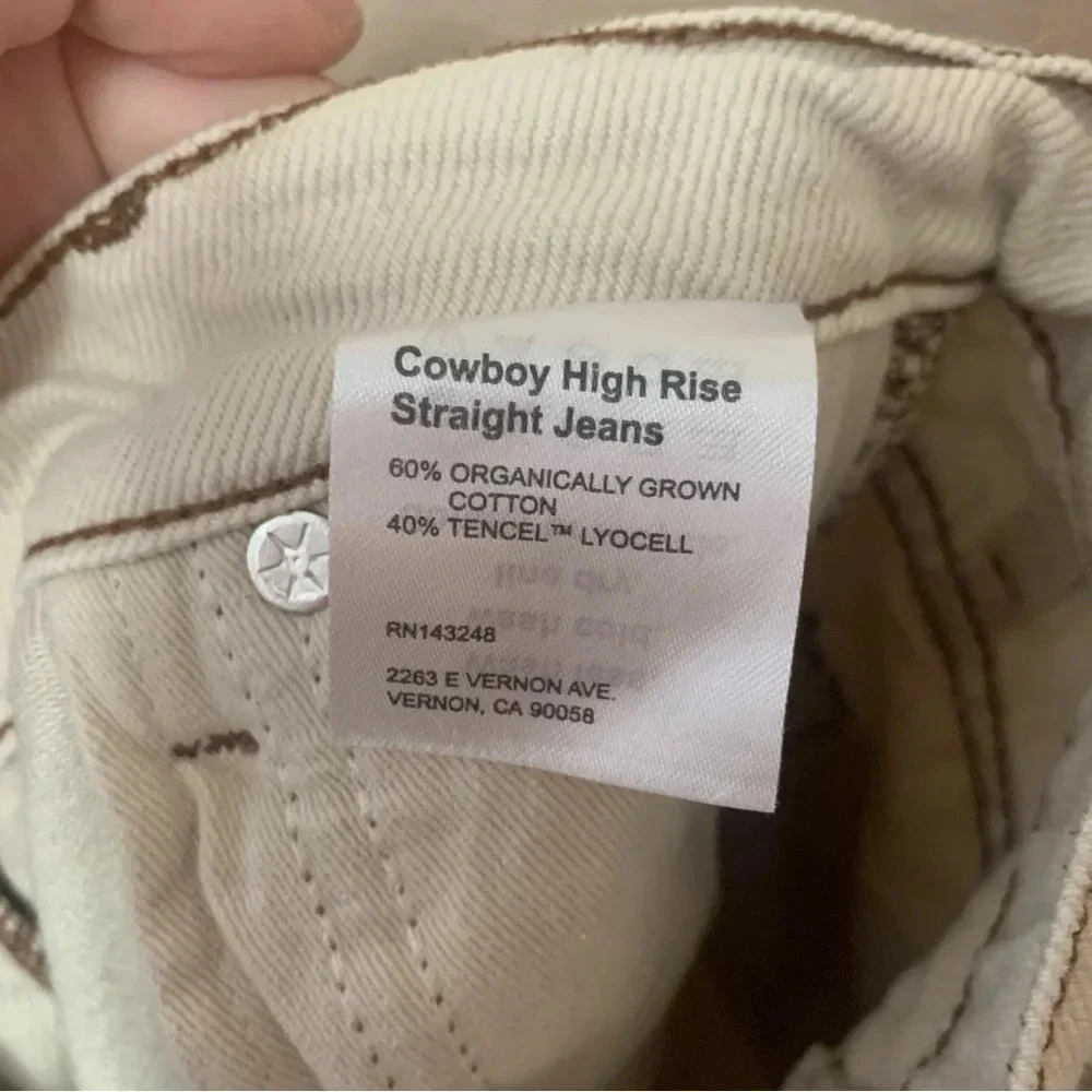 Reformation Cowboy High Rise Straight Jeans in Almond Size 24 - Picture 9 of 15